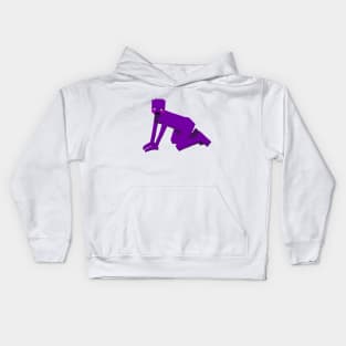 Purple Guy Babygirl Pose Kids Hoodie